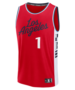 Alternative view of James Harden LA Clippers  Fast Break Replica Player Jersey - Statement Edition - Red