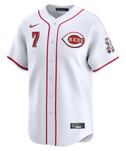 Alternative view of Spencer Steer Cincinnati Reds Nike Alternate Limited Player Jersey - White