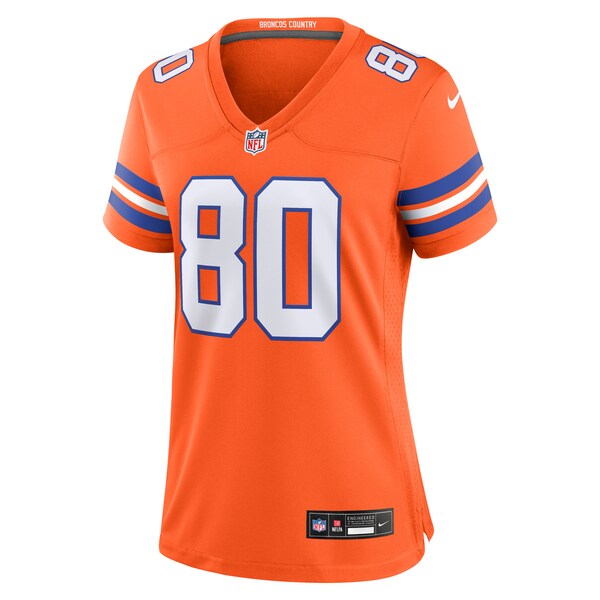 Rod Smith Denver Broncos Nike Women's Mile High Collection 1977 Throwback Retired Player Game Jersey - Orange - Image 2