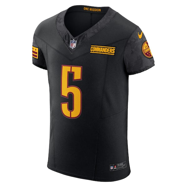 Jayden Daniels Washington Commanders Nike Alternate Vapor F.U.S.E. Elite Jersey - Black/Burgundy - Image 3