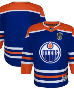 Edmonton Oilers Youth 2025 Stanley Cup Final Home Premier Jersey - Royal