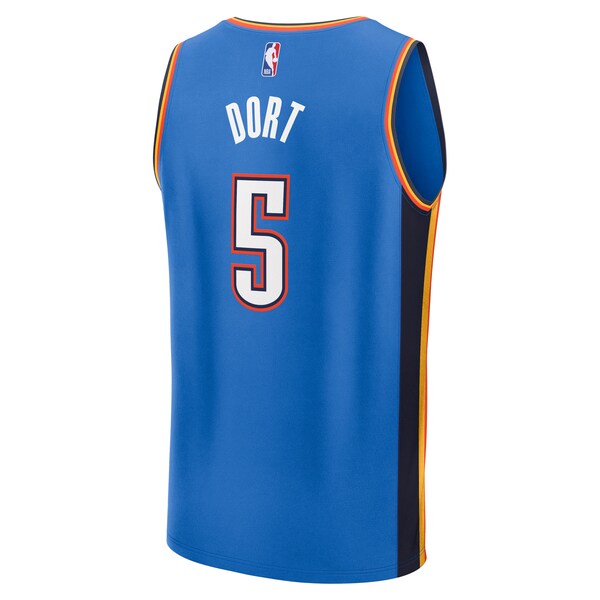 Luguentz Dort Oklahoma City Thunder Fast Break Replica Player Jersey - Icon Edition - Blue - Image 3