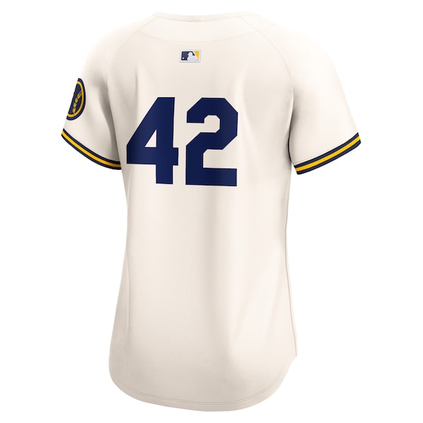 Milwaukee Brewers Nike Women's 2024 Jackie Robinson Day Home Limited Jersey?ยจC Cream - Image 3