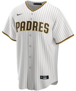 Alternative view of San Diego Padres Nike Home Replica Custom Jersey - White