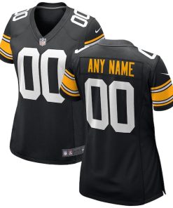 Pittsburgh Steelers Nike Women's Alternate Custom Game Jersey - Black