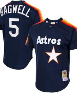 Jeff Bagwell Houston Astros Cooperstown Mesh Batting Practice Jersey - Navy