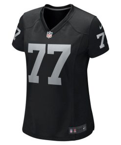 Alternative view of Thayer Munford Jr. Las Vegas Raiders Nike Women's Team Game Jersey -  Black