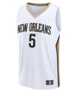 Alternative view of Dejounte Murray New Orleans Pelicans  Youth Fast Break Replica Player Jersey - Association - White Edition