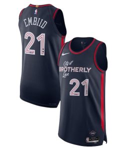 Nike Joel Embiid Philadelphia 76ers  Authentic Jersey - City Edition - Navy