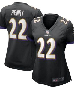 Derrick Henry Baltimore Ravens Nike Women's Alternate Game Jersey - Black