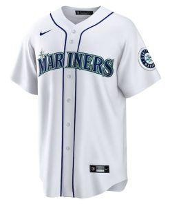 Alternative view of Cal Raleigh Seattle Mariners Nike Home Replica Jersey - White