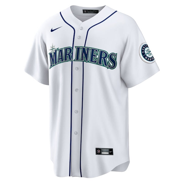 Cal Raleigh Seattle Mariners Nike Home Replica Jersey - White - Image 2