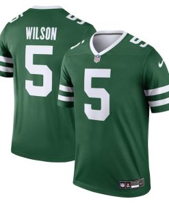 Alternative view of Garrett Wilson New York Jets Nike Legend Jersey - Legacy Green/Black