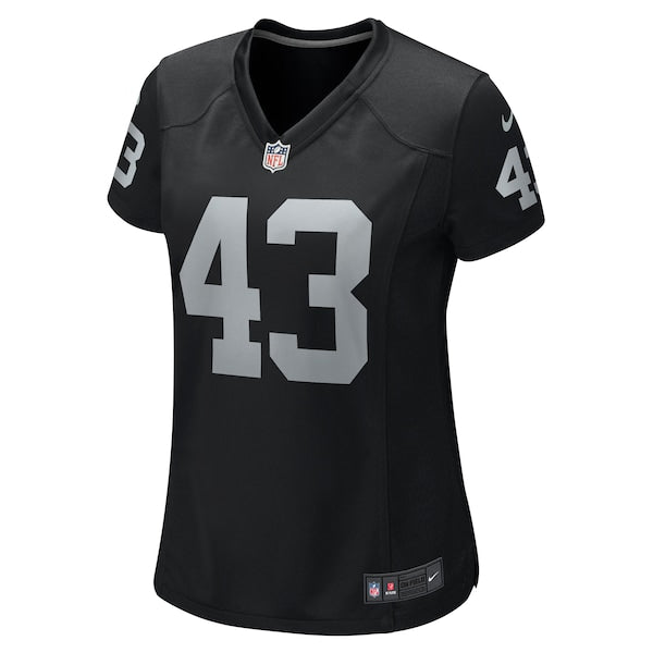 Kanai Mauga Las Vegas Raiders Nike Women's Team Game Jersey - Black - Image 2