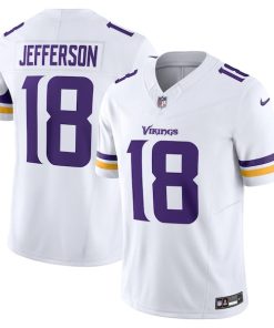 Alternative view of Justin Jefferson Minnesota Vikings Nike Vapor F.U.S.E. Limited Jersey - White/Purple