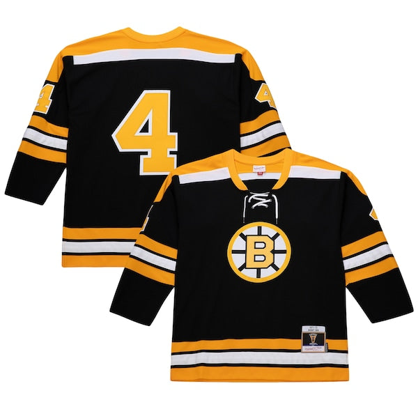 Bobby Orr Boston Bruins Big & Tall 1971/72 Blue Line 2.0 Jersey - Black
