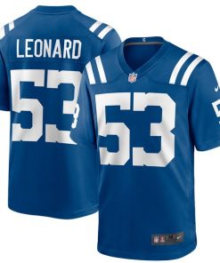 Alternative view of Shaquille Leonard Indianapolis Colts Nike Game Jersey - Royal/White