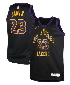 LeBron James Los Angeles Lakers Nike Youth 2025/26 City Edition Swingman Jersey - Black
