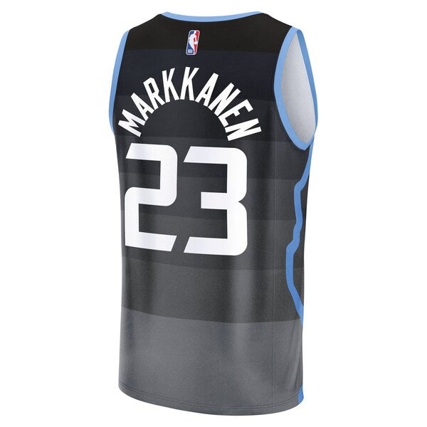 Lauri Markkanen Utah Jazz Youth 2025/26 City Edition Fastbreak Jersey - Black - Image 3