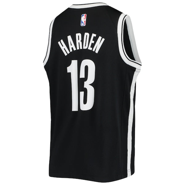 James Harden Brooklyn Nets Nike Youth Swingman Jersey - Icon Edition - Black - Image 3