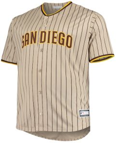 Alternative view of Fernando Tatis Jr. San Diego Padres Big & Tall Replica Player Jersey - Sand/Brown/White