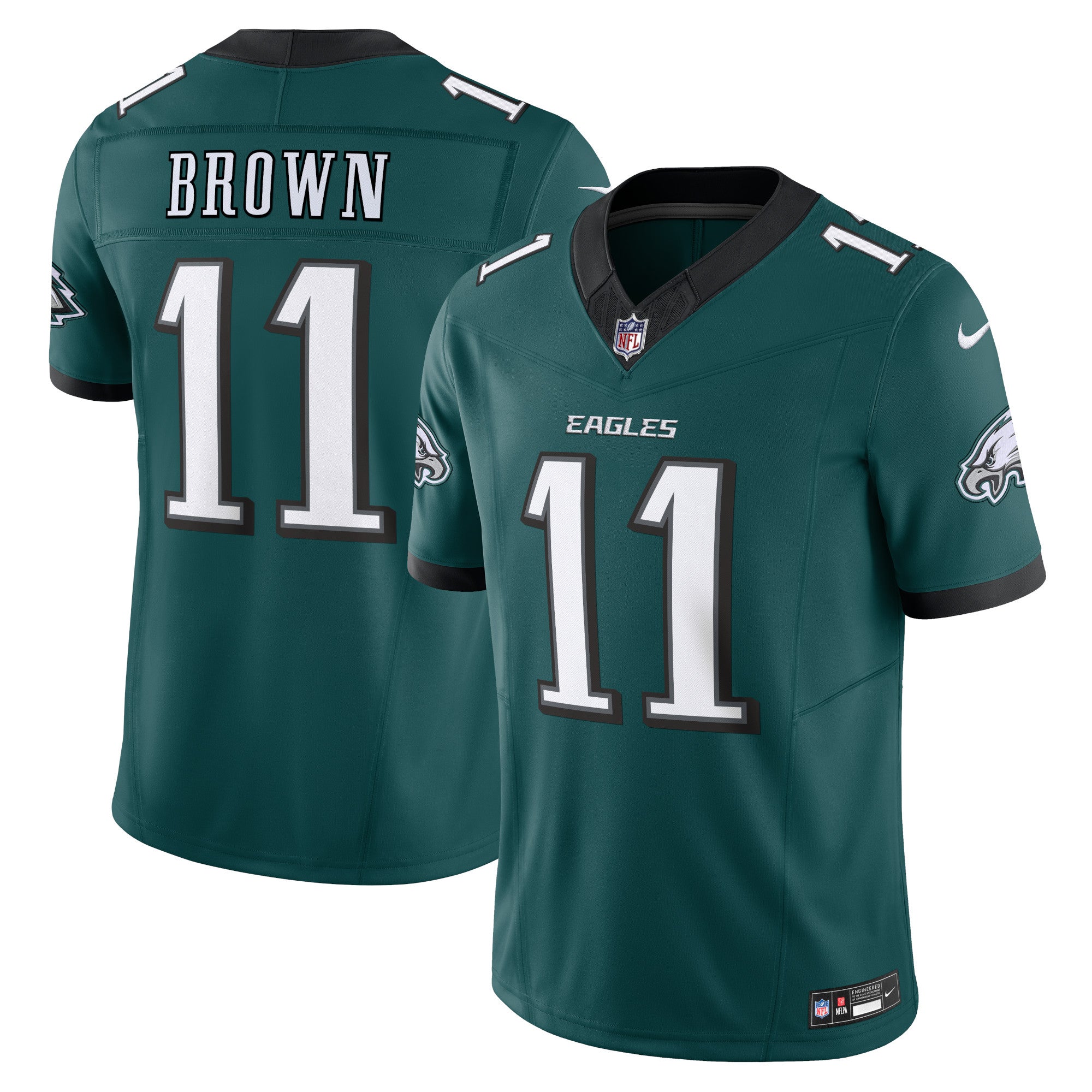 A.J. Brown Philadelphia Eagles Nike Vapor F.U.S.E. Limited Jersey - White/Black/Green - Image 8