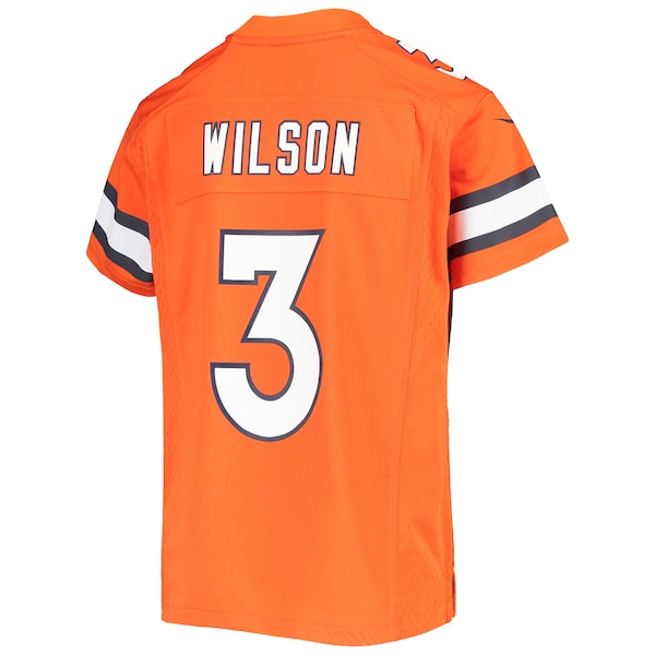 Russell Wilson Denver Broncos Nike Youth Game Jersey - Orange/Navy/White - Image 4