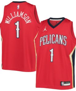Zion Williamson New Orleans Pelicans Jordan Brand Youth 2020/21 Swingman Player Jersey - Statement Edition - Red