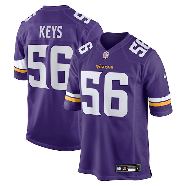 Austin Keys Minnesota Vikings Nike Team Game Jersey - Purple