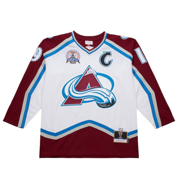 Joe Sakic Colorado Avalanche 2000-01 Power Play Jersey - White - Image 3