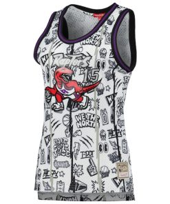 Alternative view of Vince Carter Toronto Raptors Women's 1998 Doodle Swingman Jersey - White