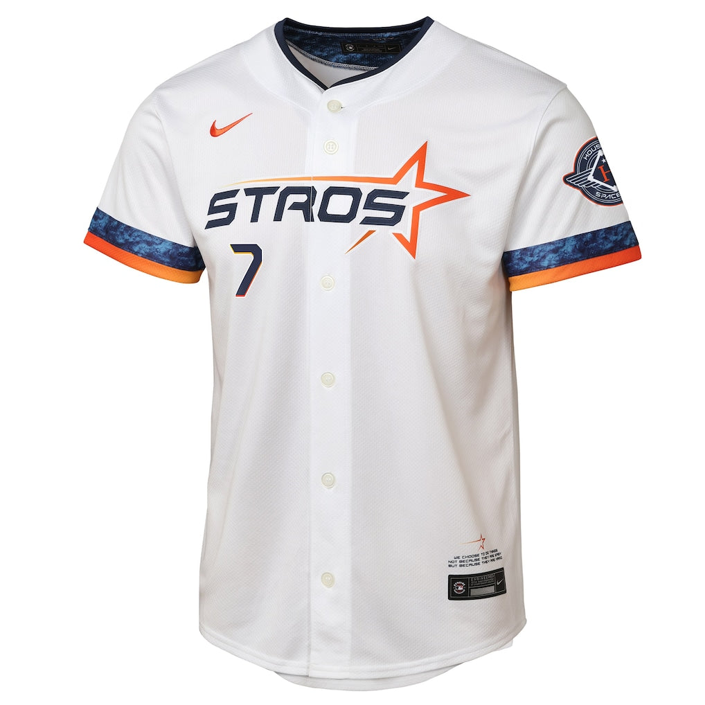 Craig Biggio Houston Astros Nike Youth 2025 City Connect Limited Player Jersey - White - Image 3