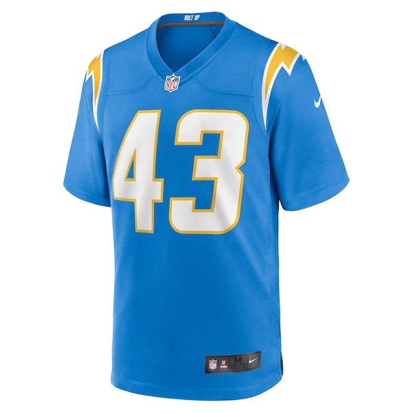 Troy Dye Los Angeles Chargers Nike Game Jersey - Powder Blue - Image 2