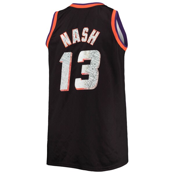 Steve Nash Phoenix Suns Big & Tall 1996/97 NBA 75th Anniversary Diamond Swingman Jersey - Black - Image 3