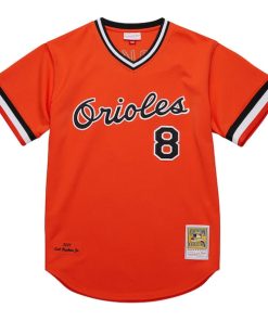 Alternative view of Cal Ripken Jr. Baltimore Orioles 2001 Cooperstown Collection Authentic Throwback Jersey - Orange