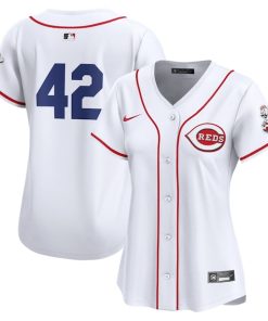 Cincinnati Reds Nike Women's 2024 Jackie Robinson Day Home Limited Jersey?¨C White