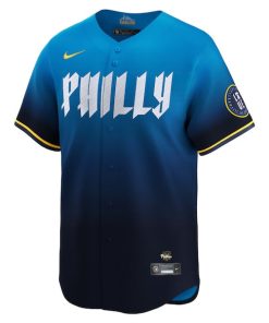 Alternative view of Bryce Harper Philadelphia Phillies Nike 2024 City Connect Limited Player Jersey - Blue
