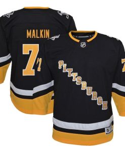 Evgeni Malkin Pittsburgh Penguins Youth 2021/22 Alternate Premier Player Jersey - Black