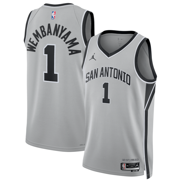 Victor Wembanyama San Antonio Spurs Jordan Brand Unisex Swingman Jersey - Statement Edition - Silver