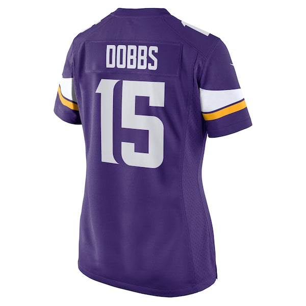 Joshua Dobbs Minnesota Vikings Nike Women's Game Jersey - Purple - Image 3