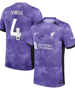Virgil van Dijk Liverpool Nike 2023/24 Third Stadium Replica Player Jersey - Purple