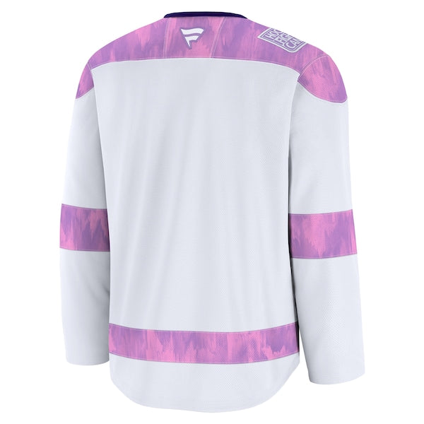 Los Angeles Kings 2024 Hockey Fights Cancer Practice Jersey - White - Image 5