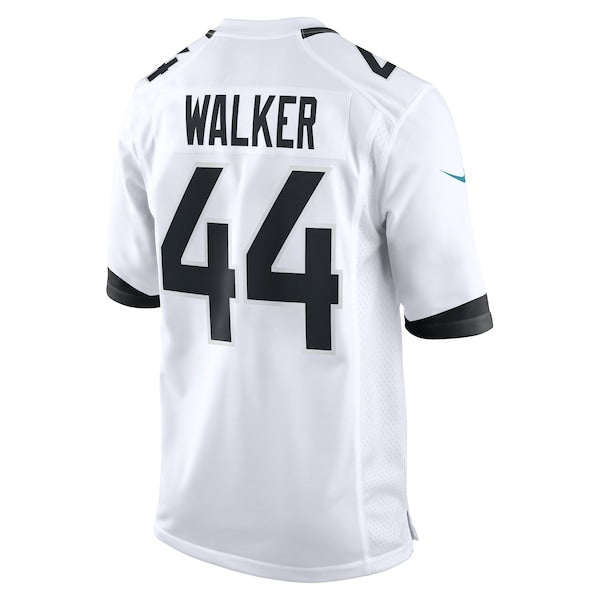 Travon Walker Jacksonville Jaguars Nike Player Game Jersey - White/Black/Teal - Image 4