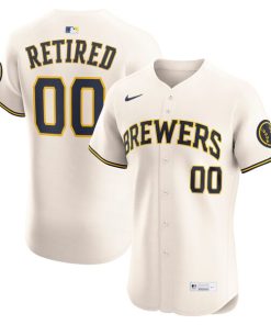 Milwaukee Brewers Nike  Home Elite Pick-A-Player Retired Roster Jersey - Cream