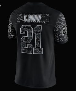 Alternative view of Jeremy Chinn Carolina Panthers Nike RFLCTV Limited Jersey - Black