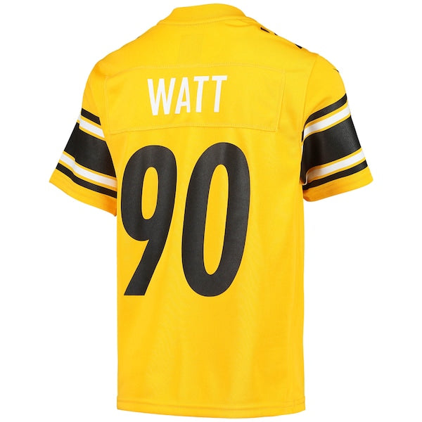T.J. Watt Pittsburgh Steelers Nike Youth Inverted Team Game Jersey - Gold - Image 3