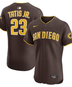 Fernando Tatis Jr. San Diego Padres Nike Road Elite Jersey - Brown/Khaki/White