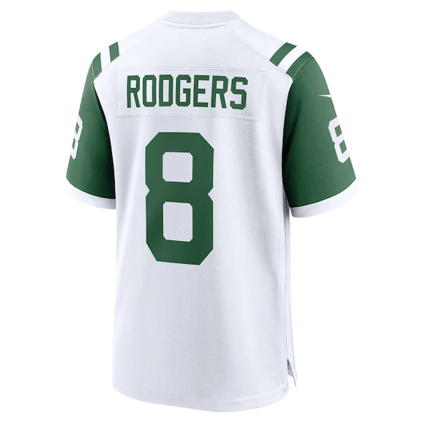 Aaron Rodgers New York Jets Nike Classic Alternate Game Jersey - White - Image 3