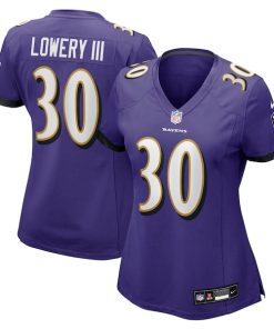 Reuben Lowery III Baltimore Ravens Nike Women's Team Game Jersey -  Purple