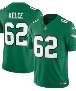 Alternative view of Jason Kelce Philadelphia Eagles Nike Vapor F.U.S.E. Limited Jersey - Kelly Green/Green